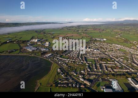 Drohnenbild der Stadt Dungarvan, County Waterford Stockfoto