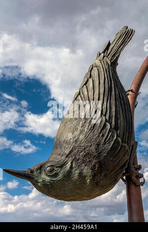 Bernalillo County, State of New Mexico Öffentliche Kunstsammlung: 'Nuthatch' 2019 von Tim Mullane Stockfoto