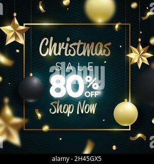 goldene weihnachten Verkauf Vektor Design Illustration Stock Vektor