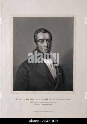 Jacob Baart de la Faille. Stich von J. P. lange, 1842, nach J. Kayser. Stockfoto