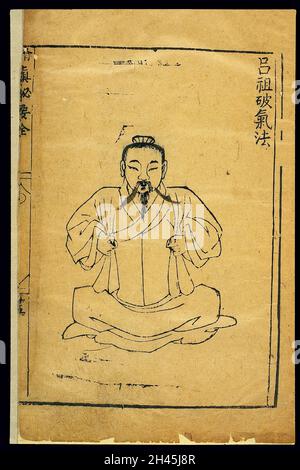 Qigong-Übung, um den Körper von Müdigkeit und Erschöpfung zu befreien Stockfoto