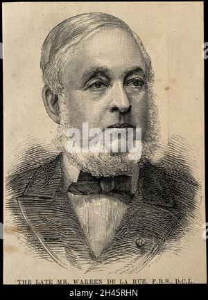 Warren de la Rue. Holzstich. Stockfoto