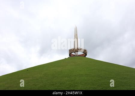 Das Denkmal des großen patriotischen Krieges auf dem grünen Hügel in Minsk, Weißrussland Stockfoto