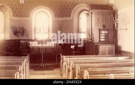 Bellevue Hospital, New York City: Das Innere der Kapelle. Foto. Stockfoto