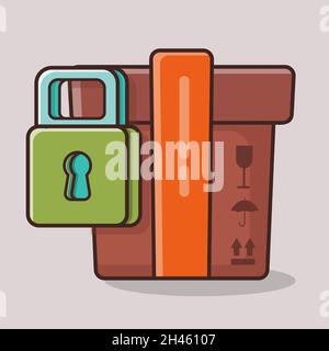 Geheime Lieferung Paket Konzept isoliert Cartoon-Vektor-Illustration in flachem Stil Stock Vektor