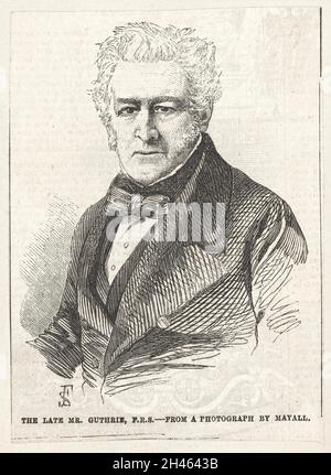 George James Guthrie. Holzstich von F.S., 1856, nach J. Mayall. Stockfoto