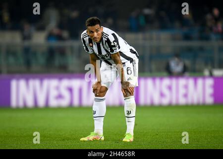 Verona, Italien. Oktober 2021. Danilo (Juventus) Porträt während des Spiels Hellas Verona FC vs Juventus FC, italienische Fußballserie A in Verona, Italien, Oktober 30 2021 Quelle: Independent Photo Agency/Alamy Live News Stockfoto