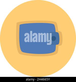 Blaue Bankbörse, Illustration, Vektor, auf weißem Hintergrund. Stock Vektor