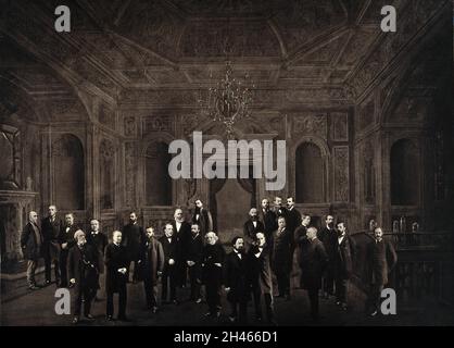 Medizinisches und chirurgisches Personal des St. Thomas's Hospital, Lambeth, London. Autotyp von Barraud & Jerrard, ca. 1880. Stockfoto