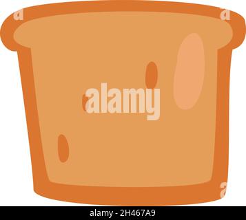 Frühstücksbrot, Illustration, Vektor, auf weißem Hintergrund. Stock Vektor