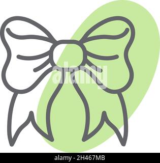 Großer grüner Bogen, Illustration, Vektor, auf weißem Hintergrund. Stock Vektor