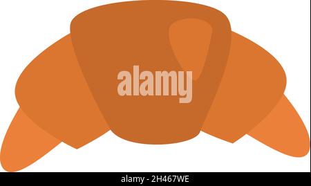 Französisches Croissant, Illustration, Vektor, auf weißem Hintergrund. Stock Vektor