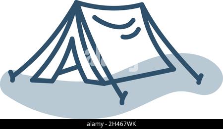Pyramidenzelt, Illustration, Vektor, auf weißem Hintergrund. Stock Vektor