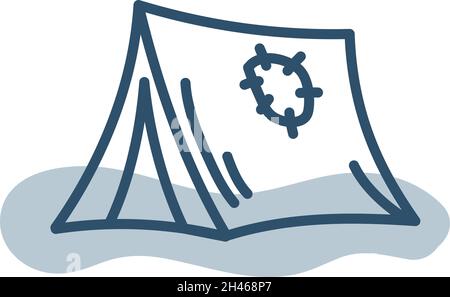 Altes Pyramidenzelt, Illustration, Vektor, auf weißem Hintergrund. Stock Vektor