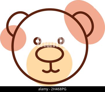 Zirkusbär, Illustration, Vektor, auf weißem Hintergrund. Stock Vektor