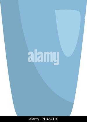 Glas für Wasser, Illustration, Vektor, auf weißem Hintergrund. Stock Vektor