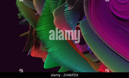 Abstrakt bunte Neon Fantasie Hintergrund. 3d-Bild, 3d-Rendering Stockfoto