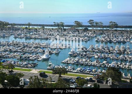 Überblick über den Hafen von Dana Point, Kalifornien Stockfoto