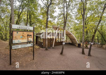 FRANCE, MONTIGNAC - LASCAUX, DORDOGNE (24) : DAS ERSTE FAKSIMILE MIT DEM NAMEN 'LASCAUX 2', DAS 200 METER VOM ORIGINAL ENTFERNT LIEGT, BESTAND NUR AUS REPRODUCT Stockfoto