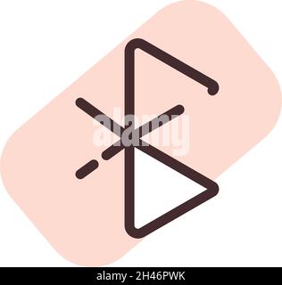 Bluetooth ein, Abbildung, Vektor, auf weißem Hintergrund. Stock Vektor