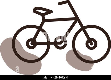 Hipster Bike, Illustration, Vektor, auf weißem Hintergrund. Stock Vektor