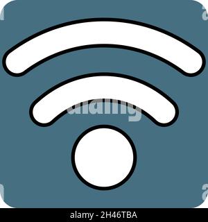 WiFi-Verbindung, Abbildung, Vektor, auf weißem Hintergrund. Stock Vektor
