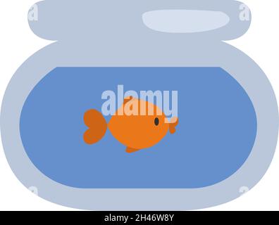 Fische im Aquarium, Illustration, Vektor, auf weißem Hintergrund. Stock Vektor