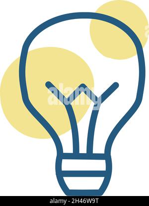 Einfache Glühbirne, Illustration, Vektor, auf weißem Hintergrund. Stock Vektor