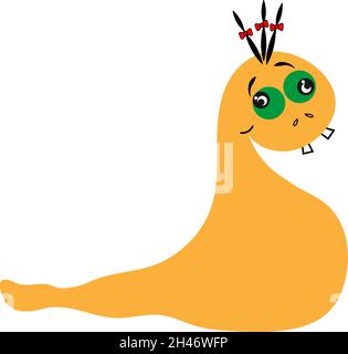 Verrücktes Monster, Illustration, Vektor, auf weißem Hintergrund. Stock Vektor