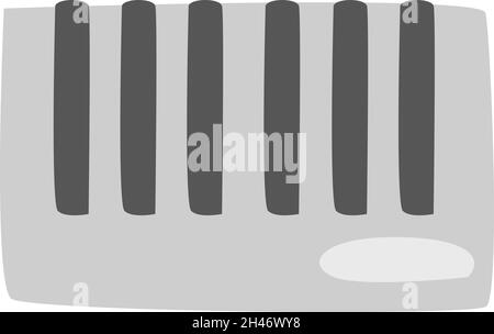 Elektrisches Klavier, Illustration, Vektor, auf weißem Hintergrund. Stock Vektor