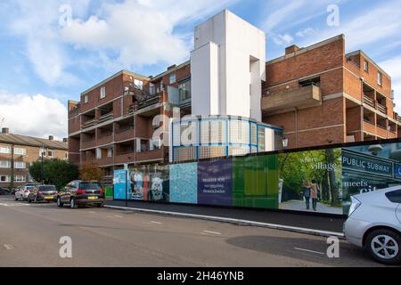 Modernist Wornington Green Estate, London W10 Stockfoto