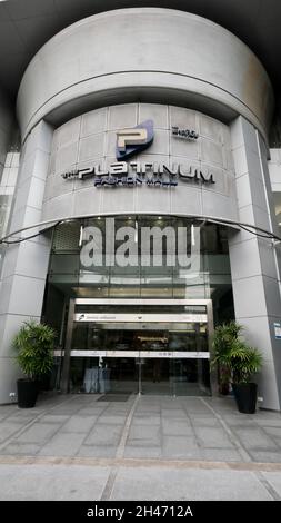 Platinum Fashion Mall Haupteingang Phetchaburi Road, Thanon Phaya Thai, Ratchathewi, Bangkok Thailand Stockfoto