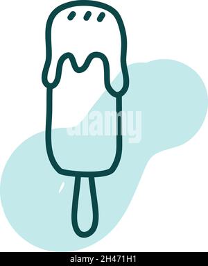 Urlaubseis, Illustration, Vektor, auf weißem Hintergrund. Stock Vektor