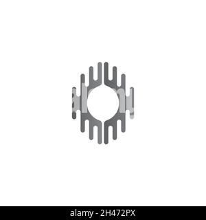 Streifen Verlauf abstraktes Objekt Symbol Logo Vektor Stock Vektor