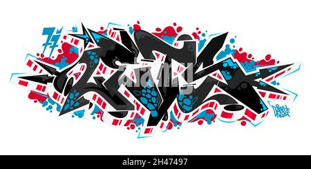 Isolierte Abstrakte Urban Graffiti Street Art Wort Lets Lettering Vektor Illustration Stock Vektor