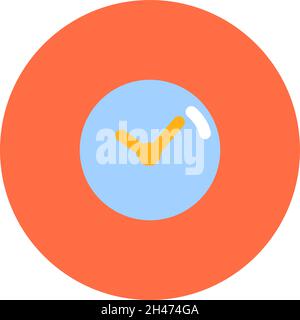 Urlaubsuhr, Illustration, Vektor, auf weißem Hintergrund. Stock Vektor