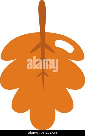 Herbstblatt, Illustration, Vektor, auf weißem Hintergrund. Stock Vektor