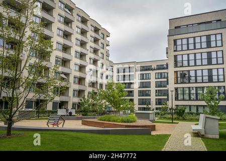 Neubauten, Maximilians Quartier, Helene-Jacobs-Straße, Schmargendorf, Wilmersdorf, Berlin, Deutschland Stockfoto