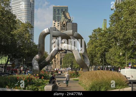 Kunstwerk von Brigitte und Martin Matschinsky-Denninghoff 'Berlin', Kaiser-Wilhelm-Gedächtniskirche, Tauentzien, Charlottenburg, Berlin, Deutschland Stockfoto