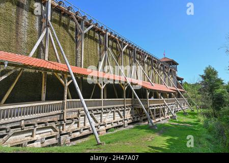 Sole- und Gradierwerk, Bad Sooden-Allendorf, Hessen, Deutschland Stockfoto