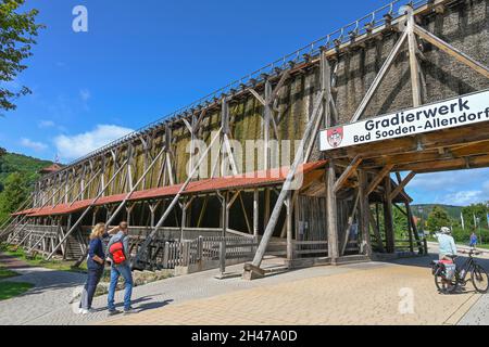Sole- und Gradierwerk, Bad Sooden-Allendorf, Hessen, Deutschland Stockfoto