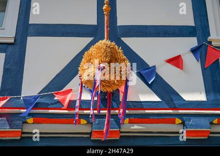 Erntekranz, Erntefest, Bad Sooden-Allendorf, Hessen, Deutschland Stockfoto