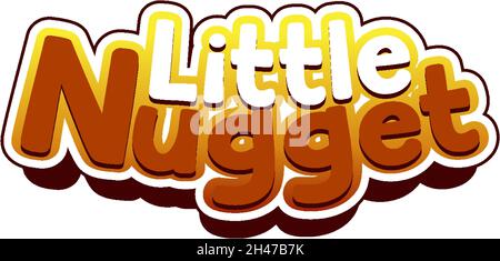 Little Nugget Logo Text Design Illustration Stock Vektor