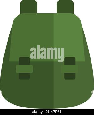 Campingrucksack, Illustration, Vektor, auf weißem Hintergrund. Stock Vektor