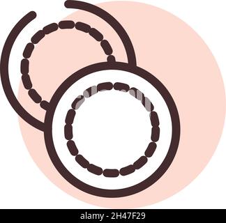 Gesicht Wattepads, Illustration, Vektor, auf einem weißen Hintergrund. Stock Vektor