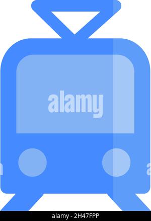 Stadtbahn, Illustration, Vektor, auf weißem Hintergrund. Stock Vektor