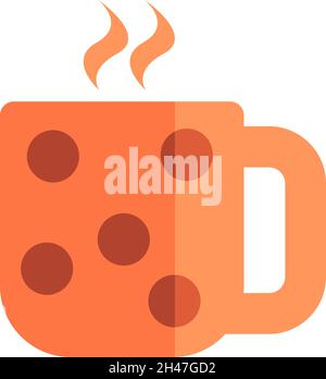 Niedliche Kaffeetasse, Illustration, Vektor, auf weißem Hintergrund. Stock Vektor