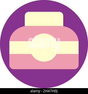 Rosa kosmetisches Gel, Illustration, Vektor, auf weißem Hintergrund. Stock Vektor