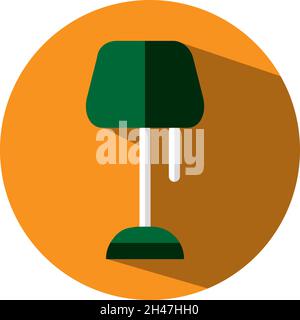 Grüne Lampe, Illustration, Vektor, auf weißem Hintergrund. Stock Vektor