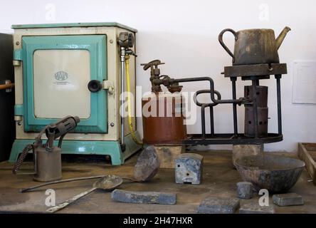 Ausrüstung für Wachsmodellierung im Denny Versuchsbecken in Dumbarton verwendet, um die Wachsmodelle von Schiffen Rümpfe für Tests zu machen. Denny Experimental Tank, D Stockfoto